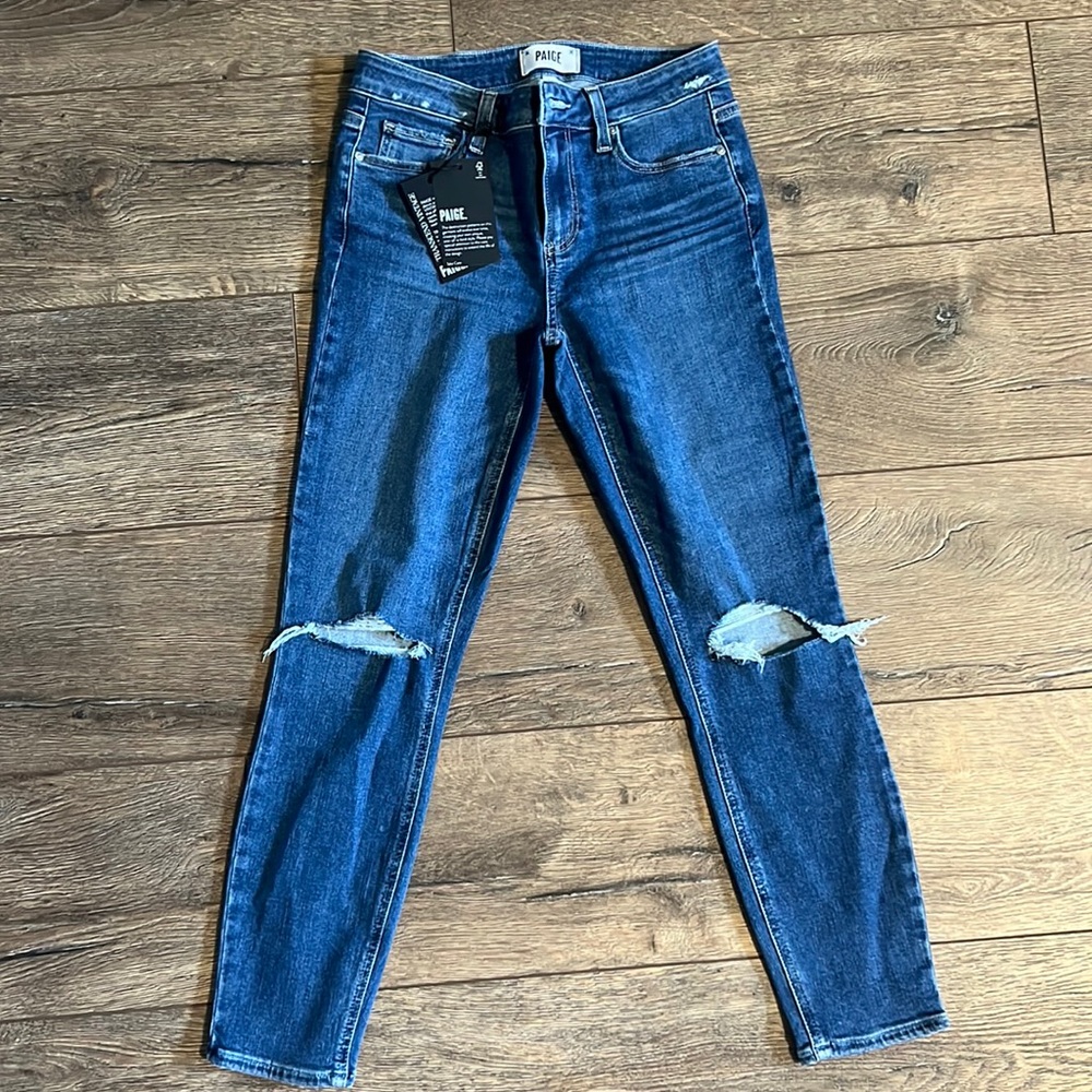 Nice Paige crop denim pants.